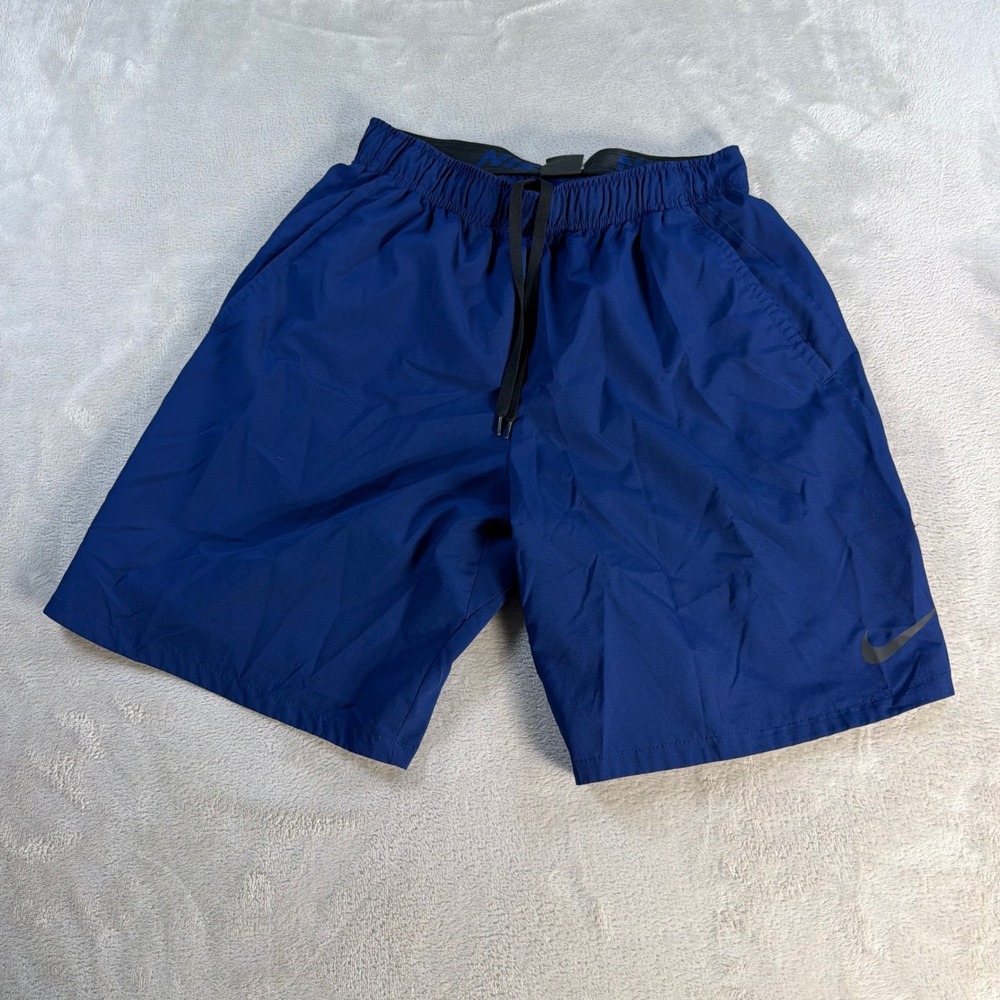Nike Dri-FIT Athletic Shorts Mens Medium Blue Polyester Training Gym Workout
